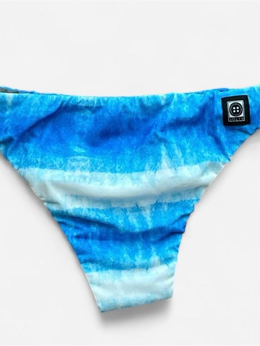 Jolyn Clothing Blue and White Tie-Dye Bikini Bottom